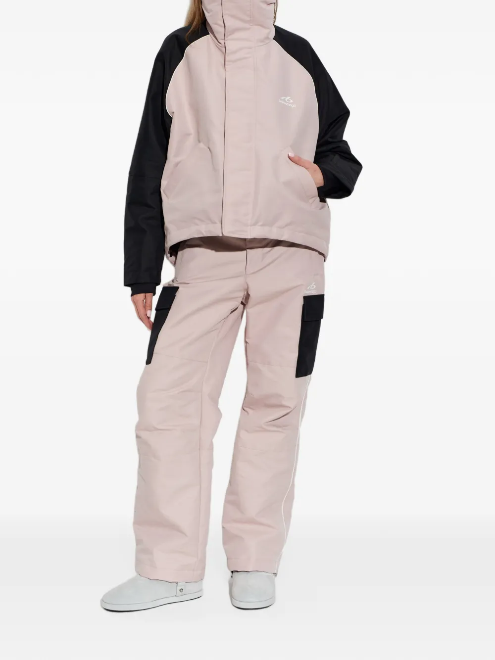 Balenciaga logo-print insulated ski jacket Bruin