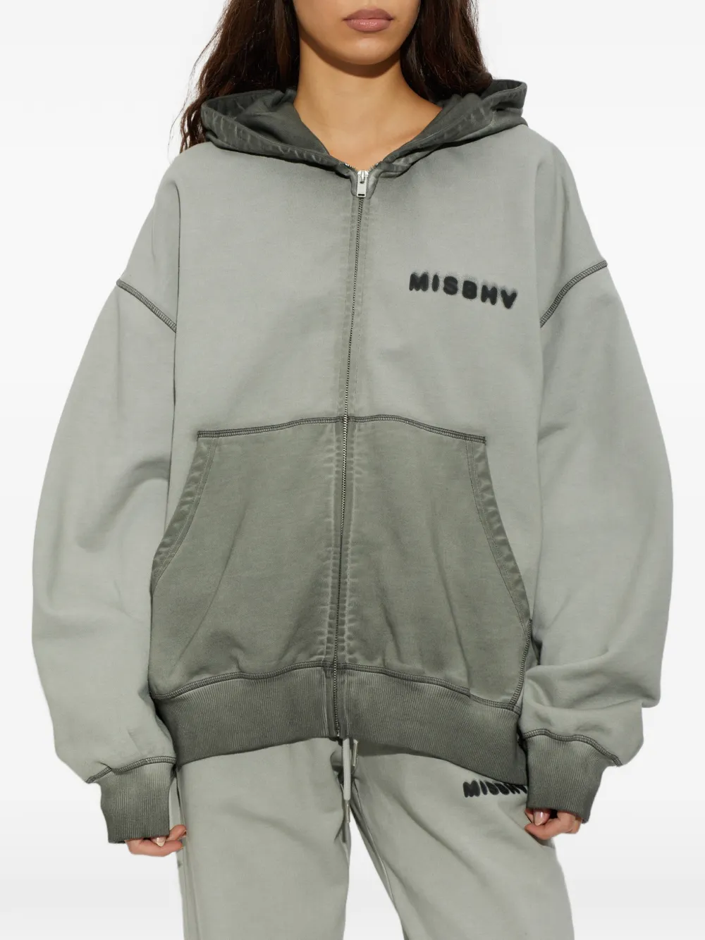 MISBHV Community zip-up hoodie Grijs