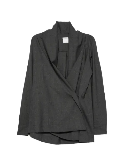 CALVIN KLEIN COLLECTION wrap-style long-sleeve shirt
