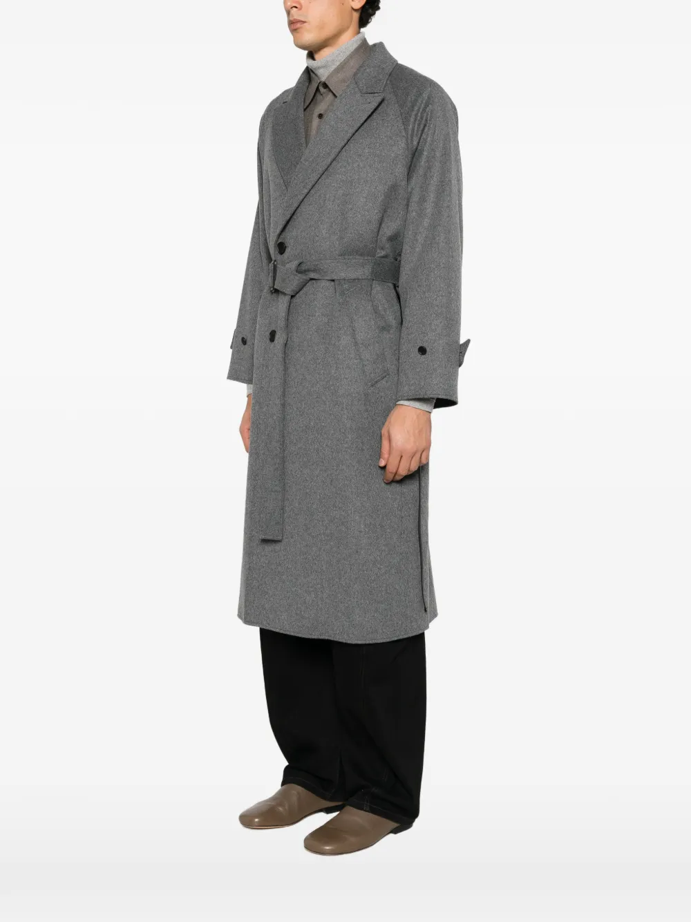 ssstein Chester jas met raglan mouwen en ceintuur Grijs