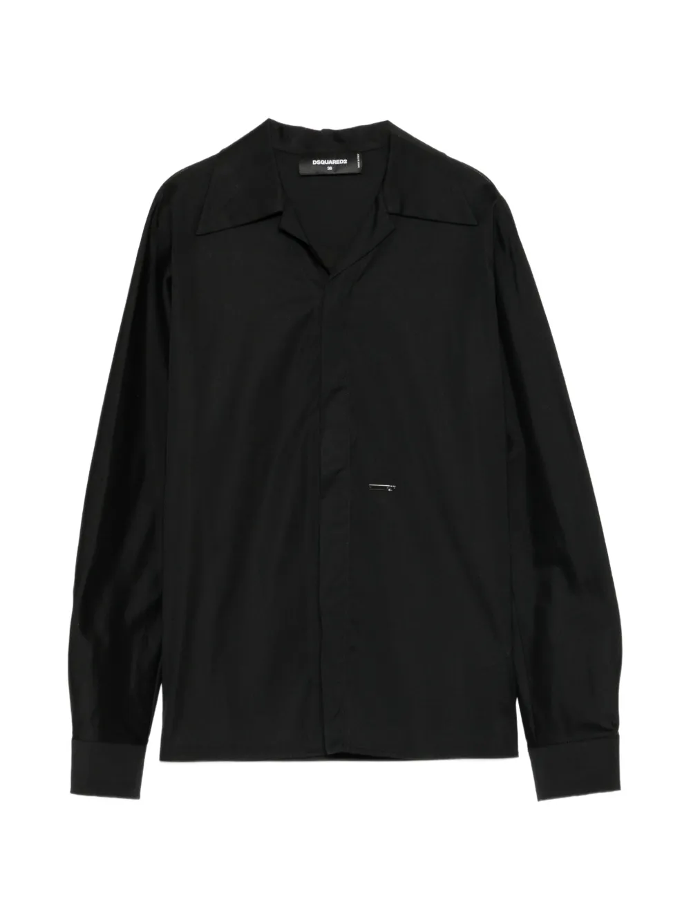 DSQUARED2 logo-plaque long-sleeve shirt Zwart