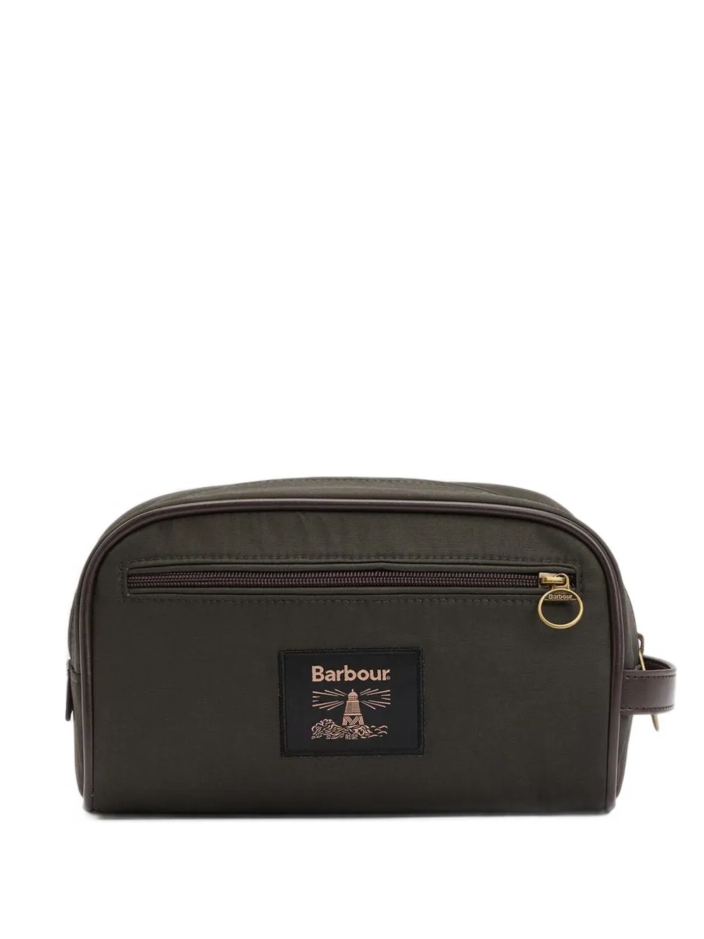 Barbour waxed wash bag - Grün