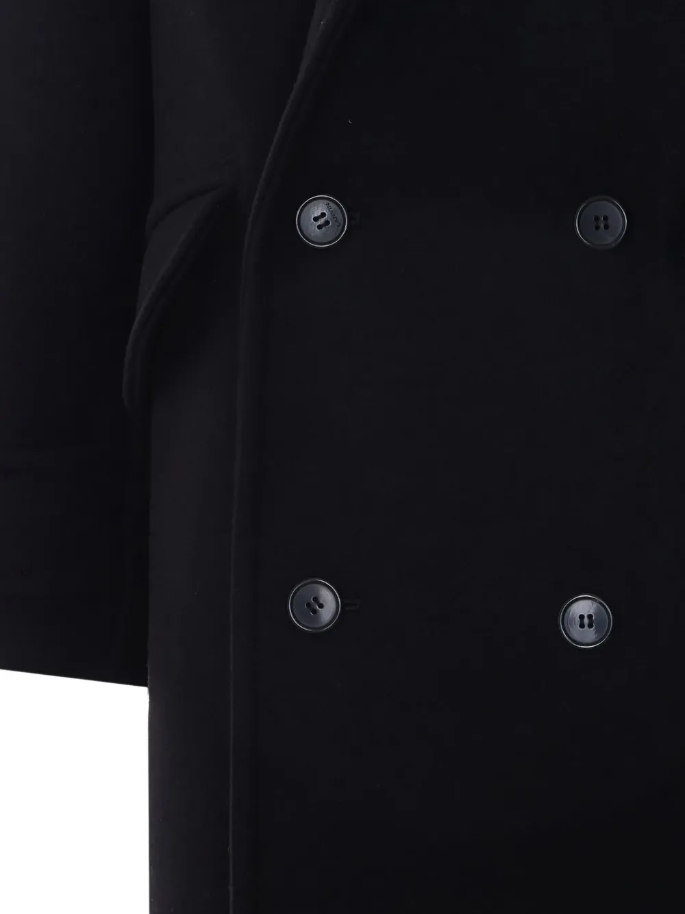 Lanvin double-breasted belted coat Zwart