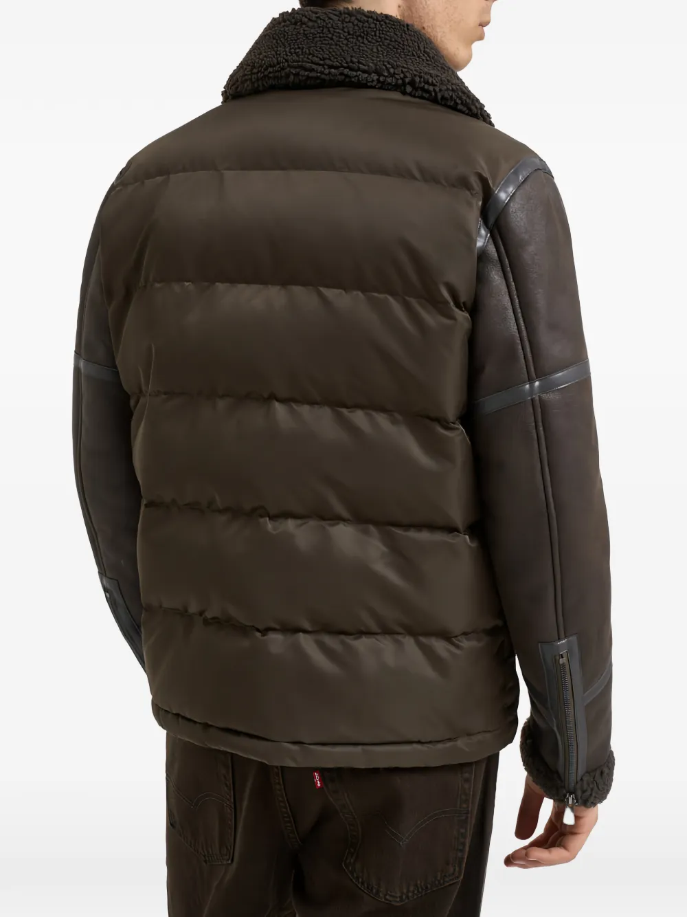 Blauer faux-shearling-collar jacket Bruin