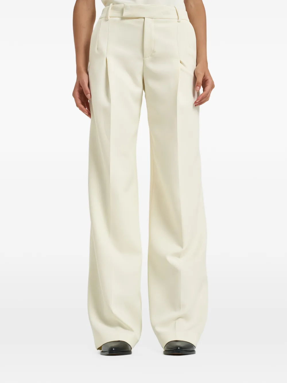 Federica Tosi pleated wide-leg trousers Beige