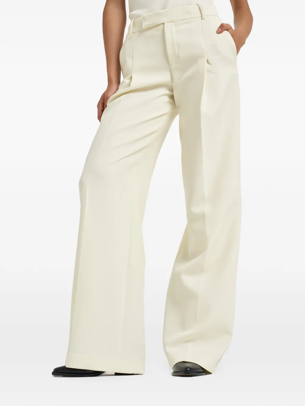 Federica Tosi pleated wide-leg trousers Beige