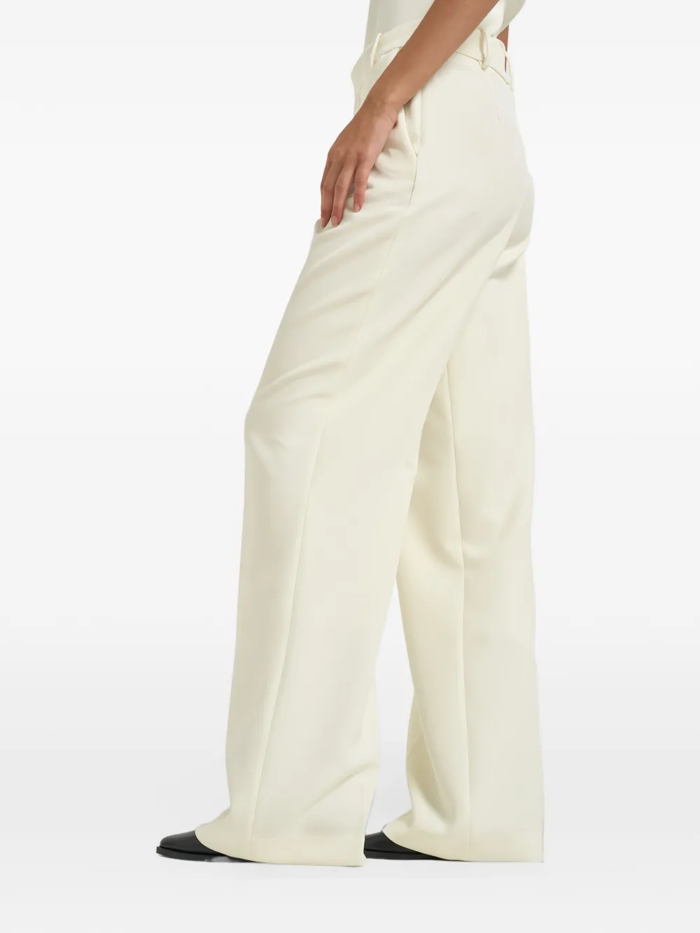 Federica Tosi pleated wide-leg trousers Beige