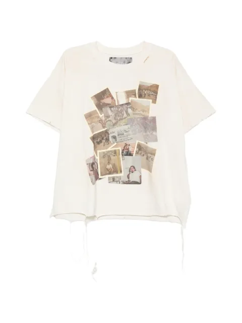 SEKRIT photo-print distressed T-shirt