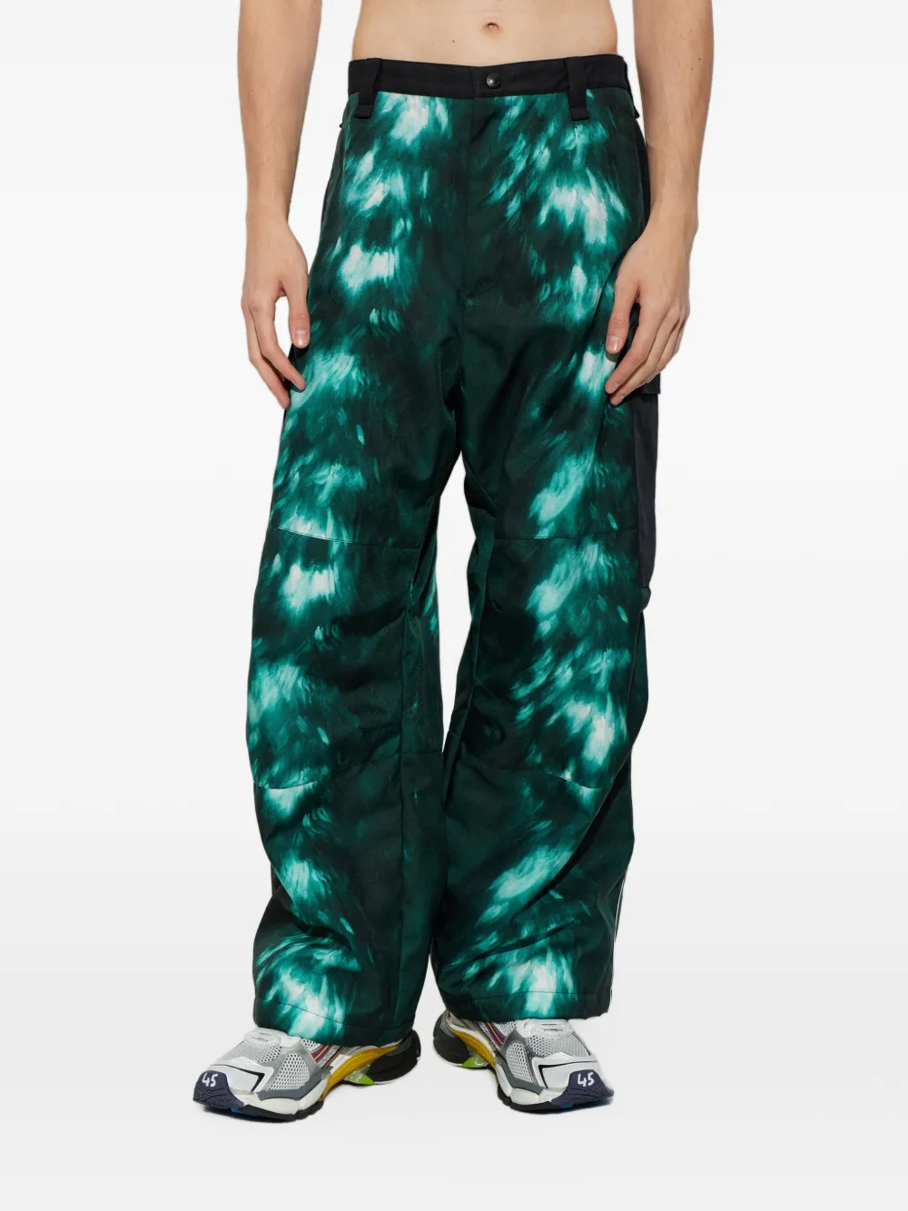 Balenciaga tie-dye cargo ski pants Groen