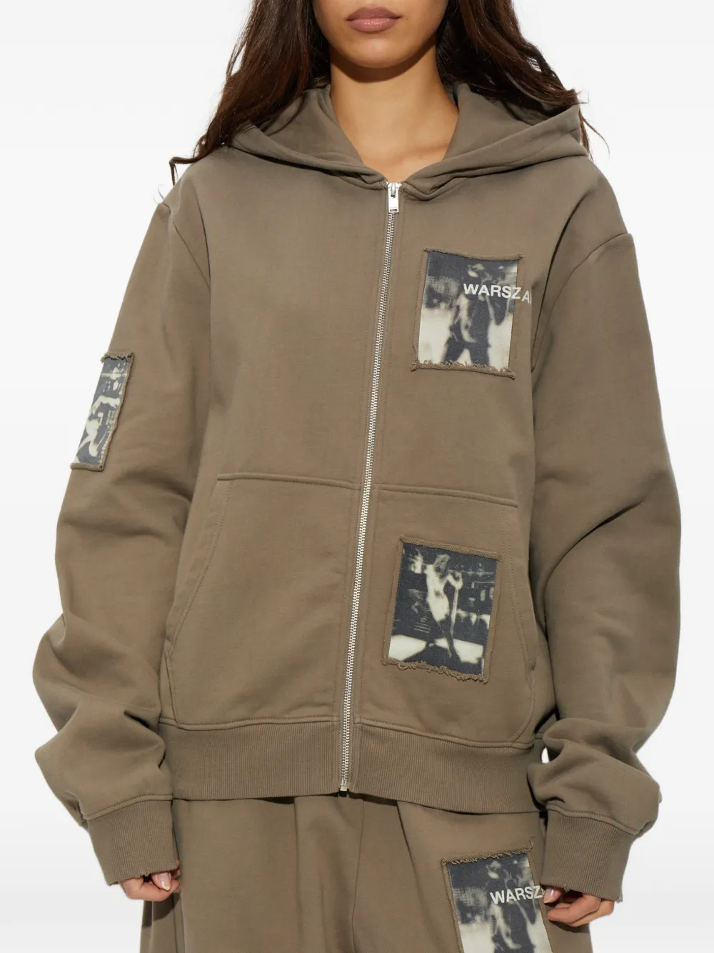 MISBHV graphic-patch zip-up hoodie Bruin