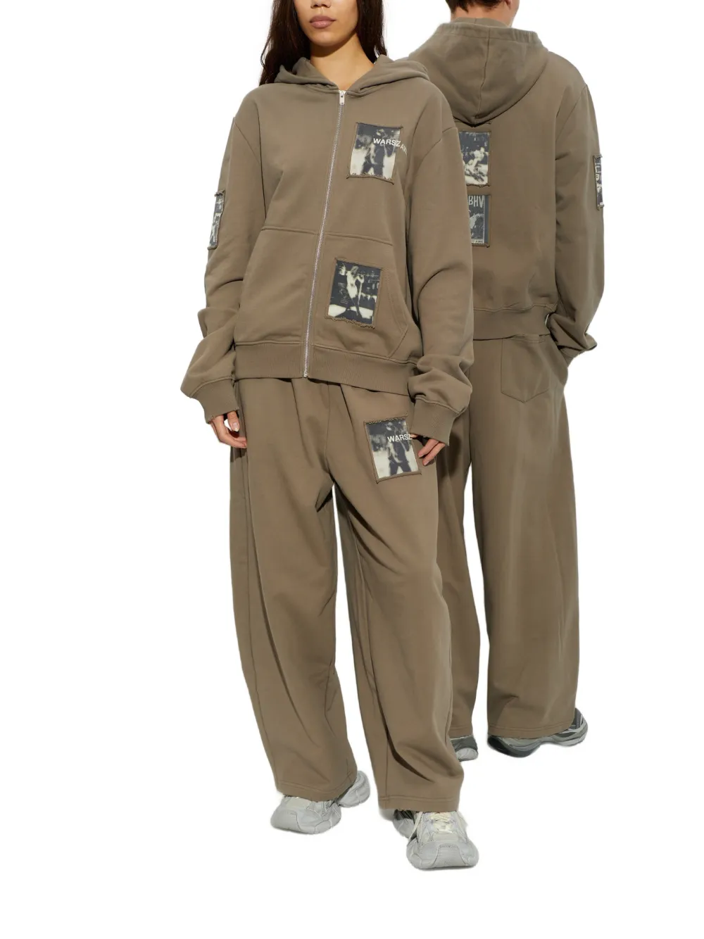 MISBHV graphic-patch zip-up hoodie Bruin