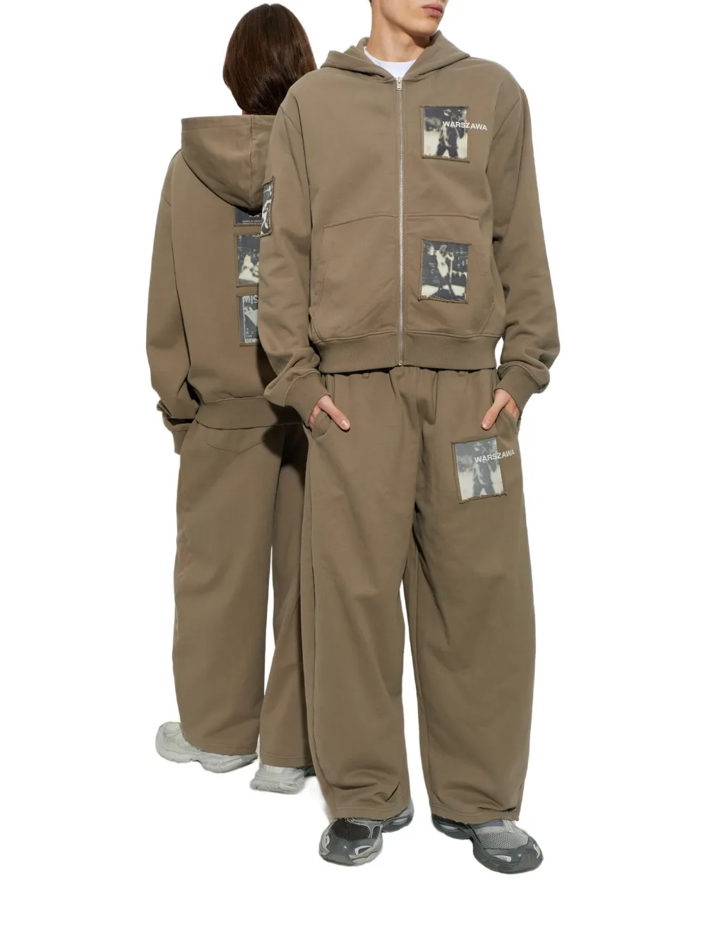 MISBHV graphic-patch zip-up hoodie Bruin