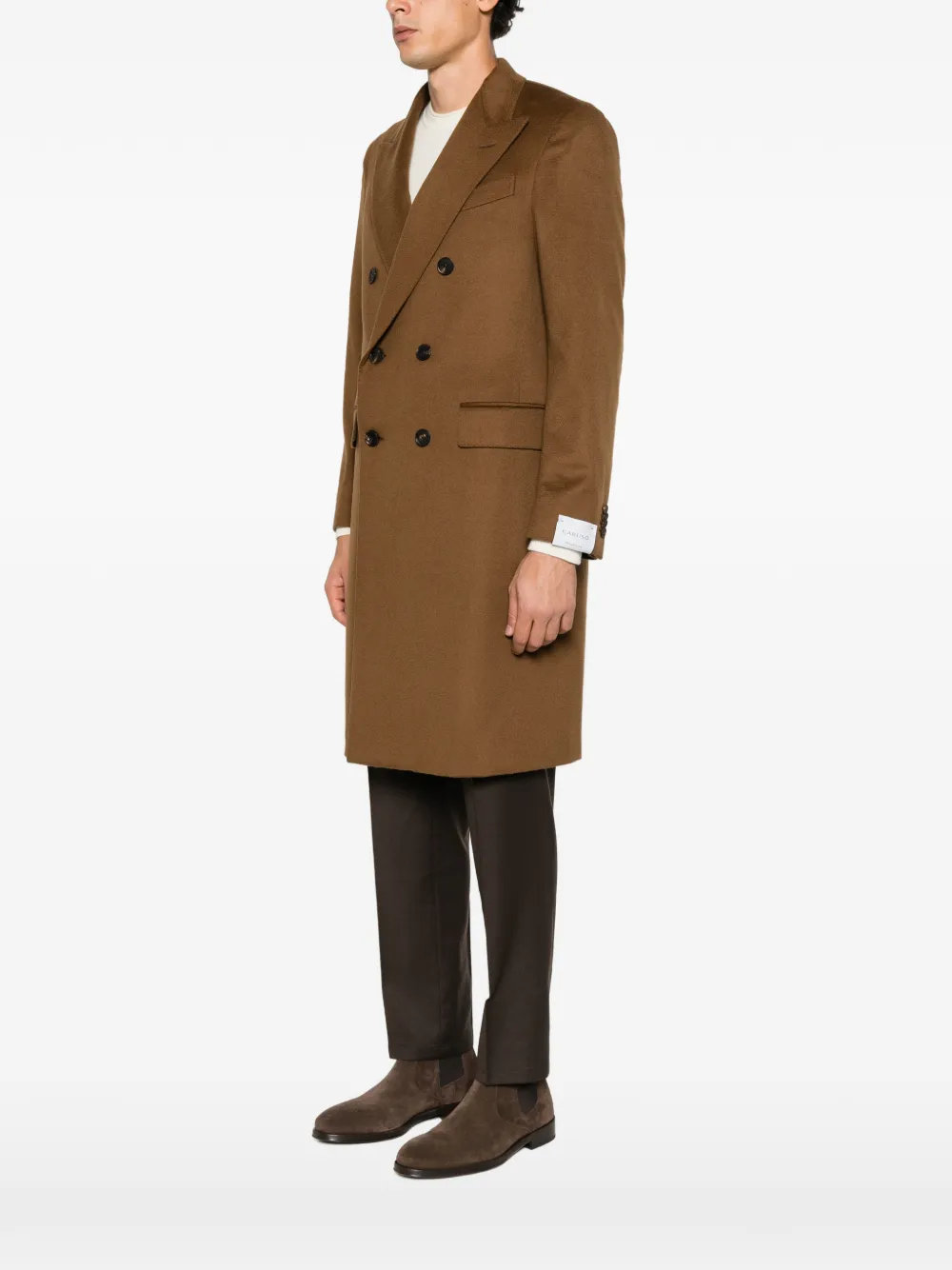 Caruso Aida double-breasted coat Bruin