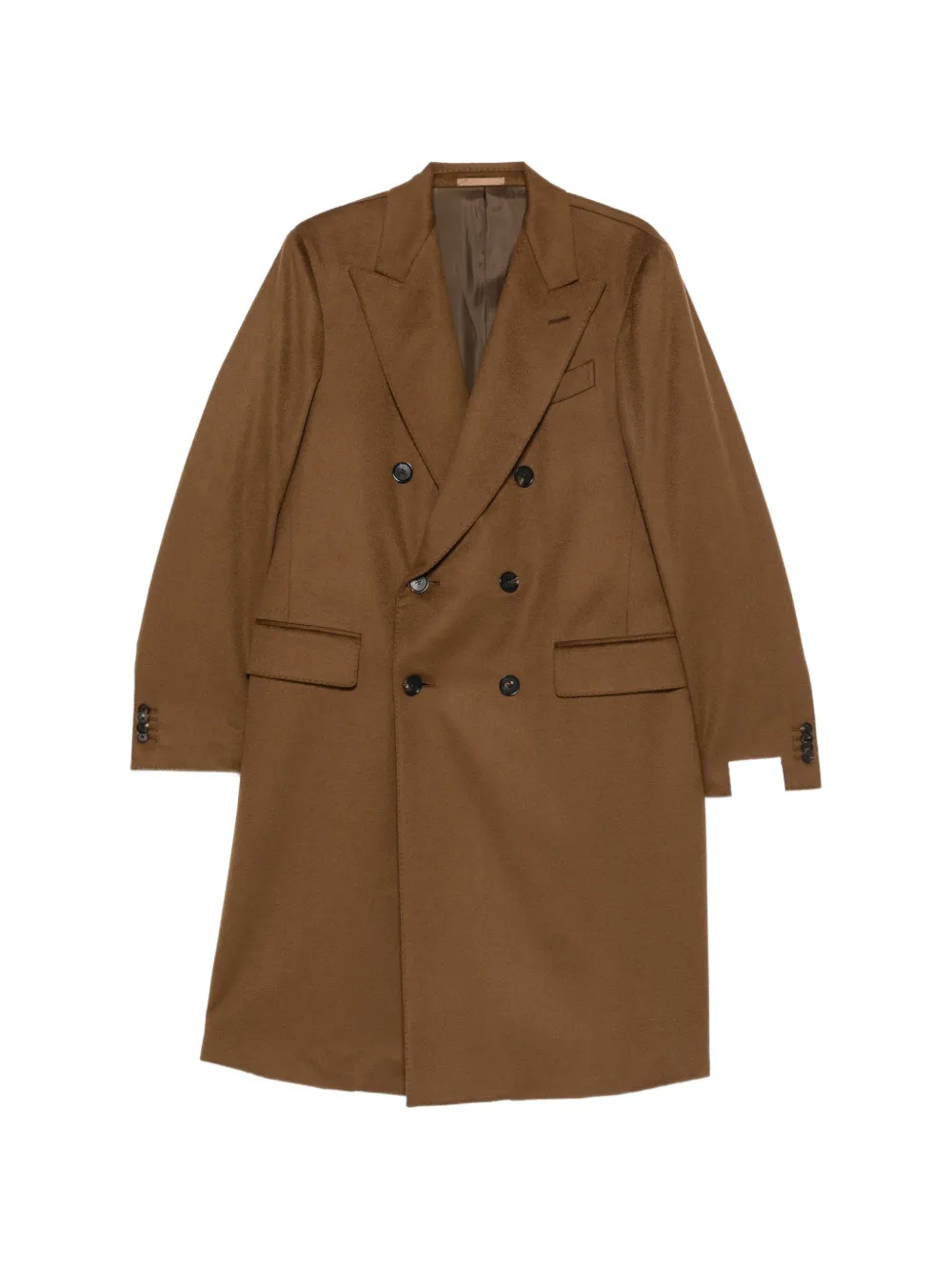 Caruso Aida double-breasted coat - Brown
