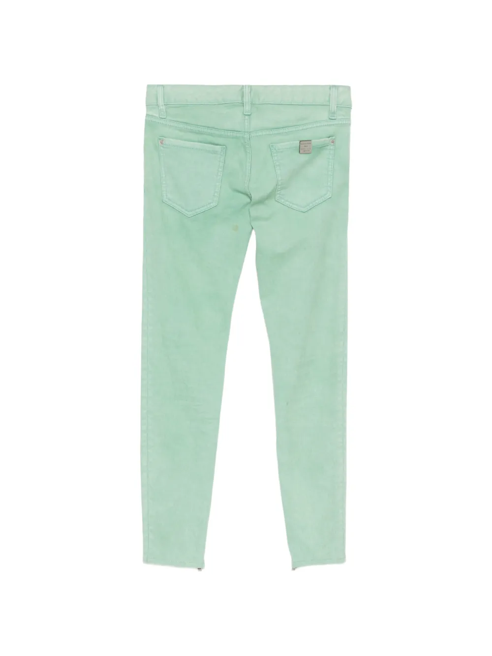DSQUARED2 logo-patch zip-detail skinny jeans Groen