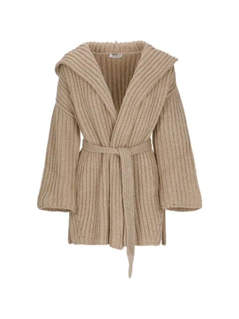 Kangra ribbed-knit hooded cardigan