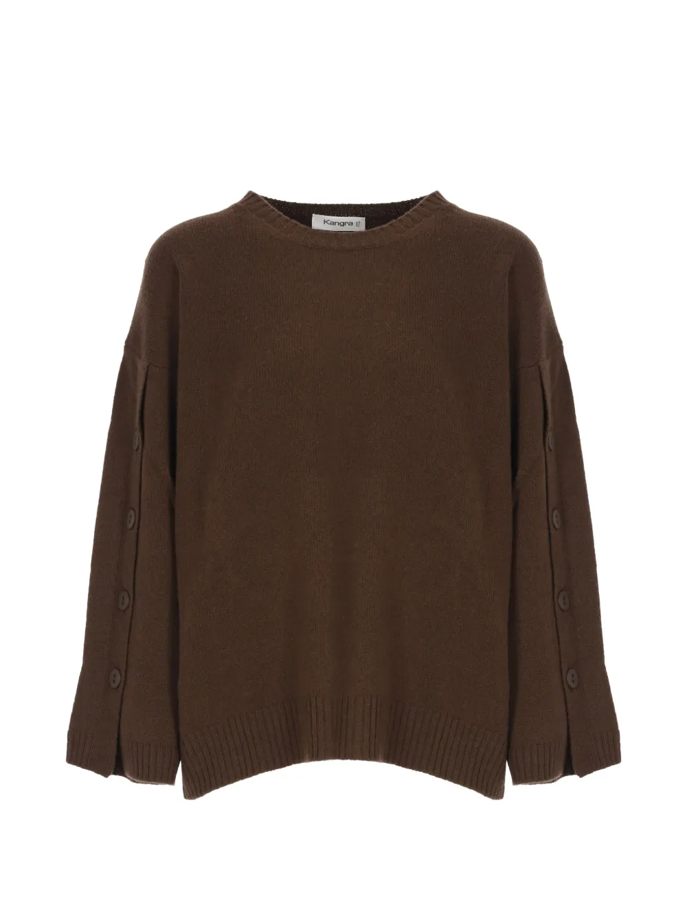Kangra button-sleeve virgin-wool sweater Bruin