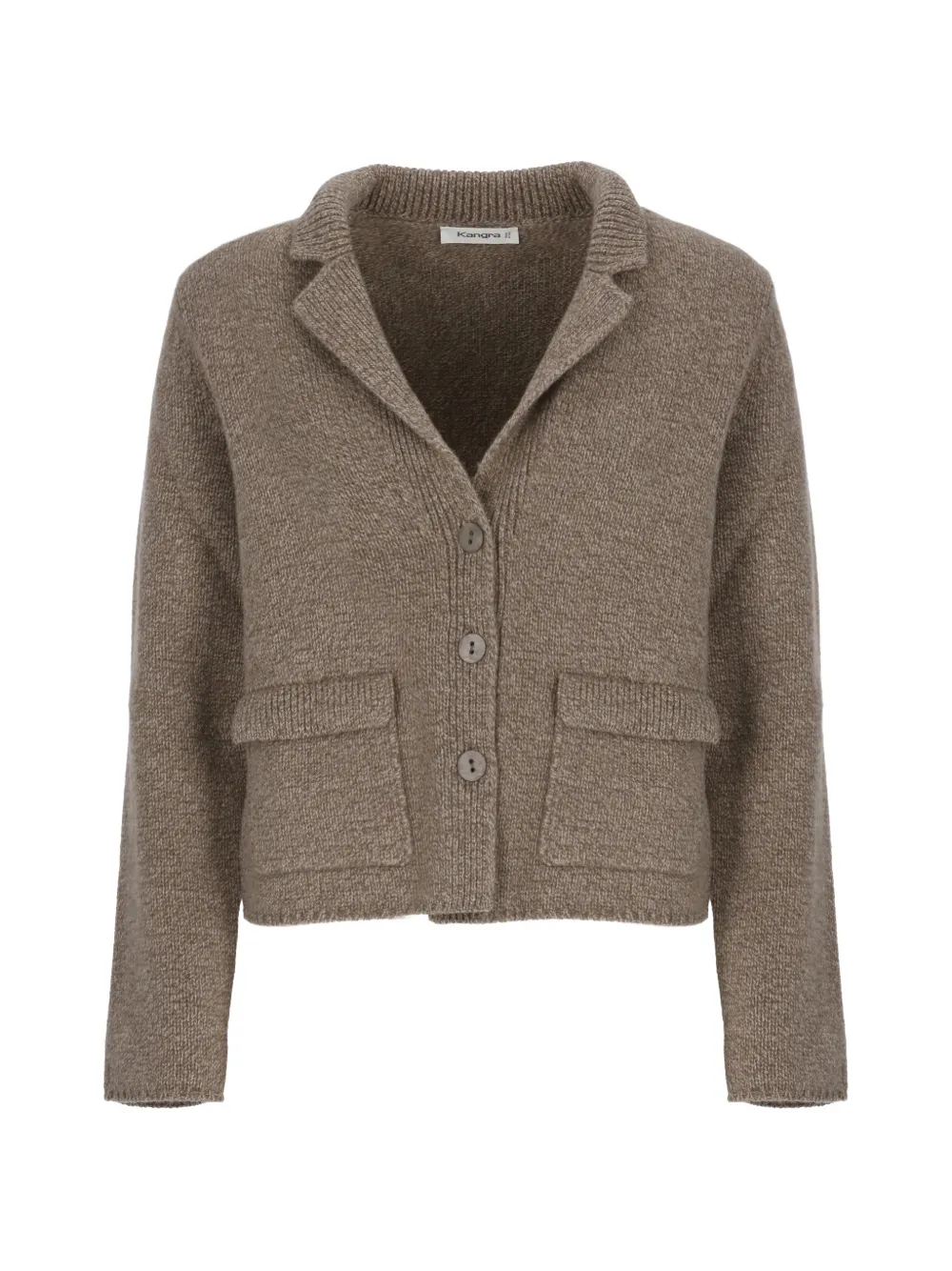 Kangra button-up knitted cardigan - Marrone