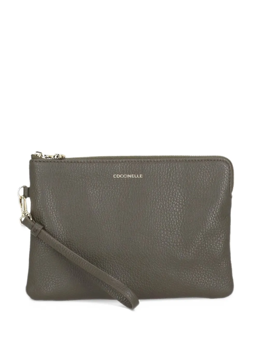 Coccinelle grained leather clutch - Grigio