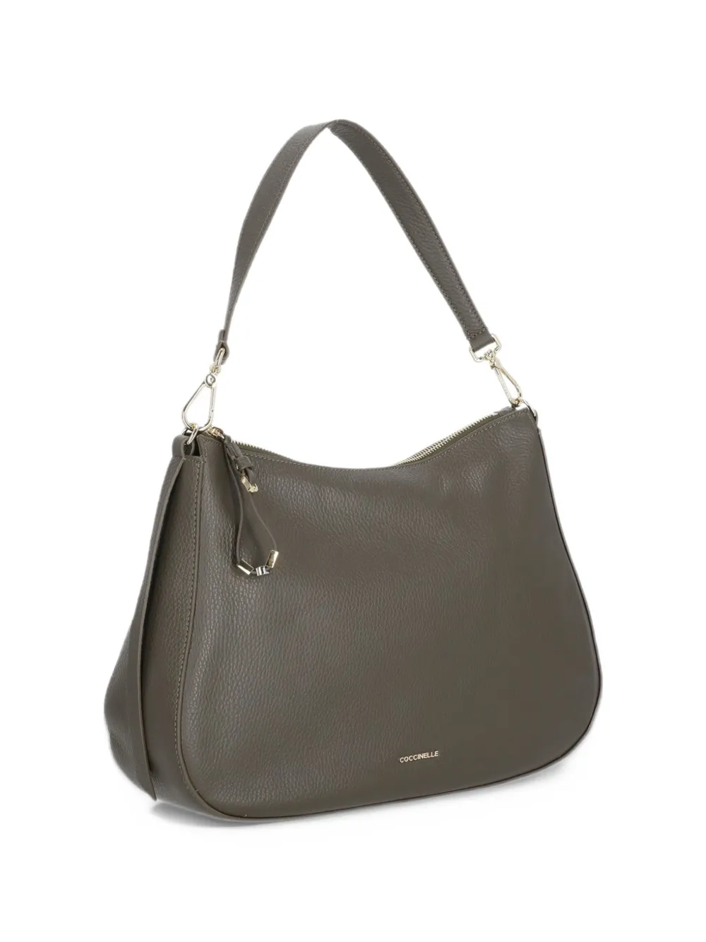 Coccinelle medium Nory grained leather tote bag Grijs