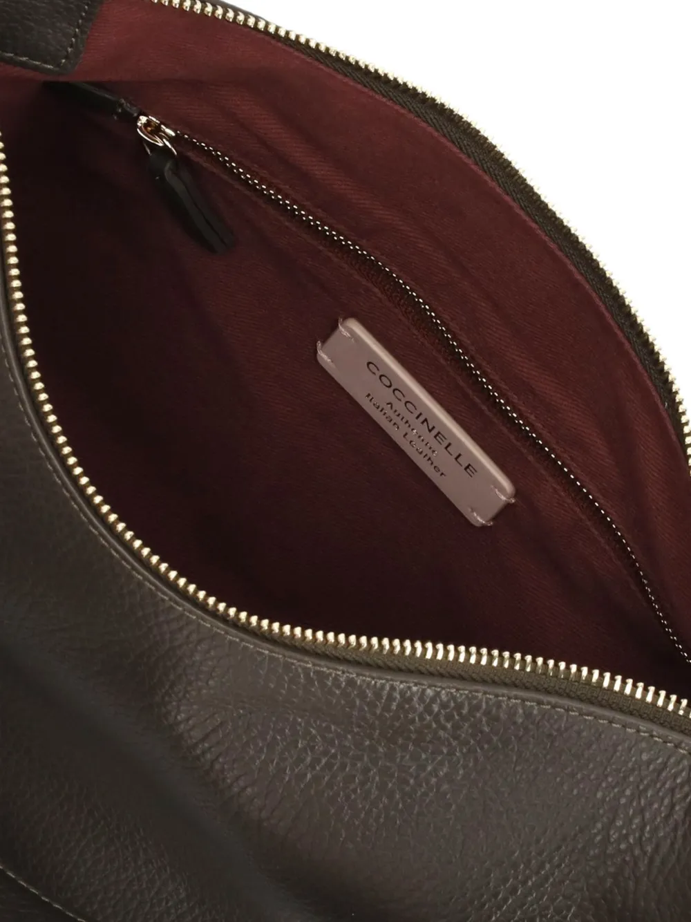Coccinelle medium Nory grained leather tote bag Grijs