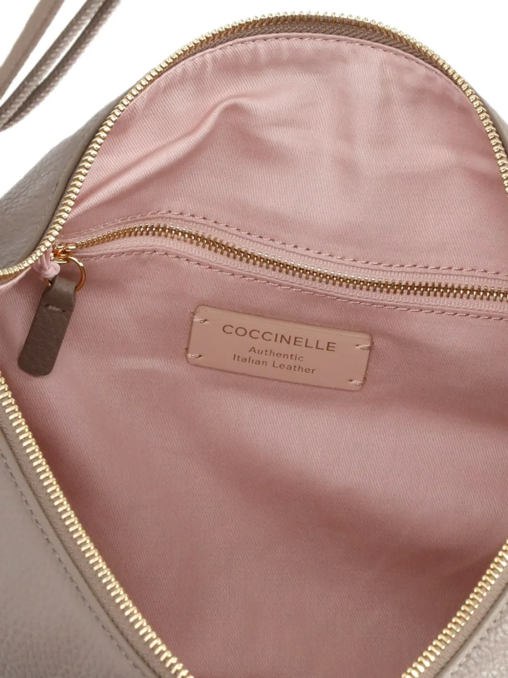 Coccinelle grainy-leather tote bag Beige