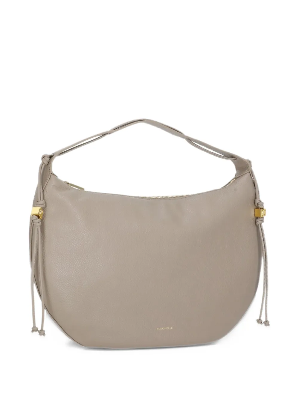 Coccinelle grainy-leather tote bag Beige