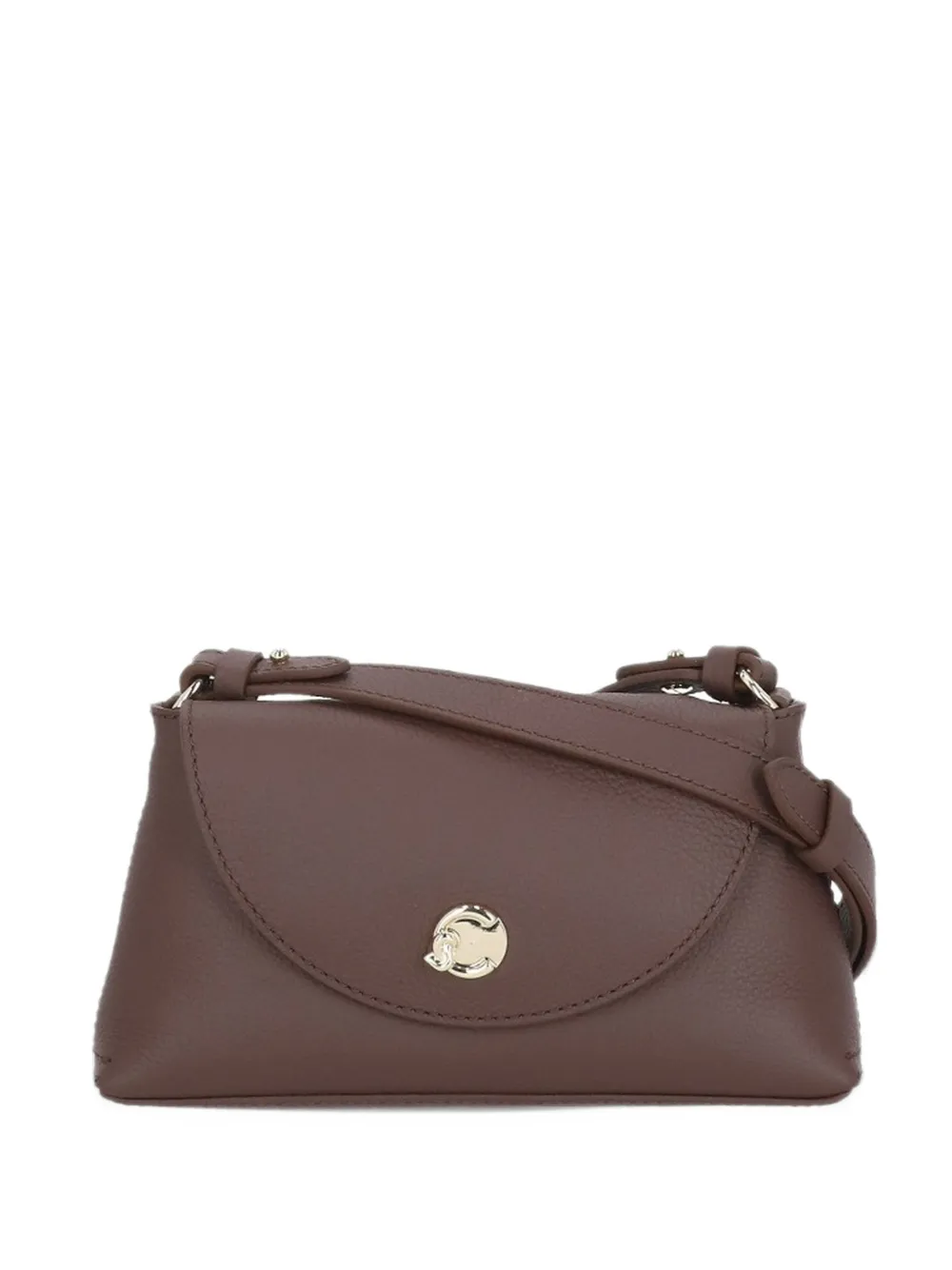 Coccinelle grained leather logo-plaque shoulder bag Rood