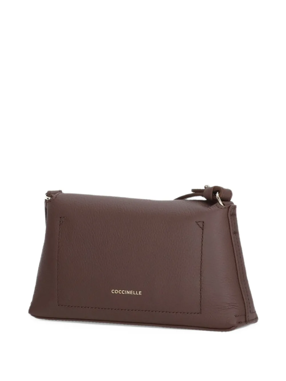 Coccinelle grained leather logo-plaque shoulder bag Rood