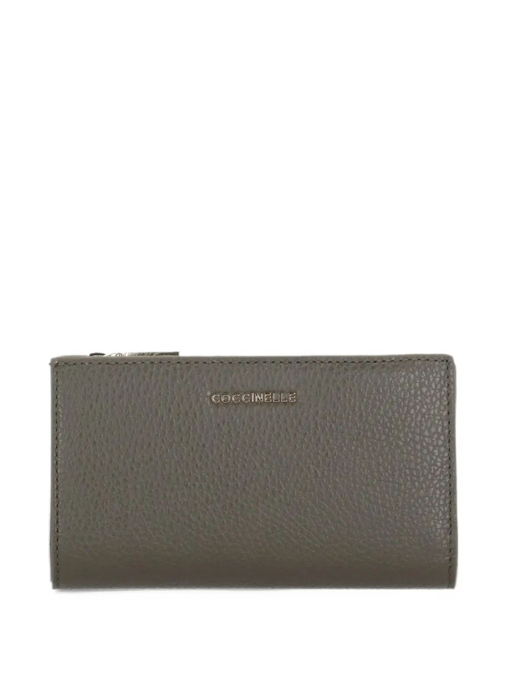 Coccinelle Metallic grained leather wallet - Verde