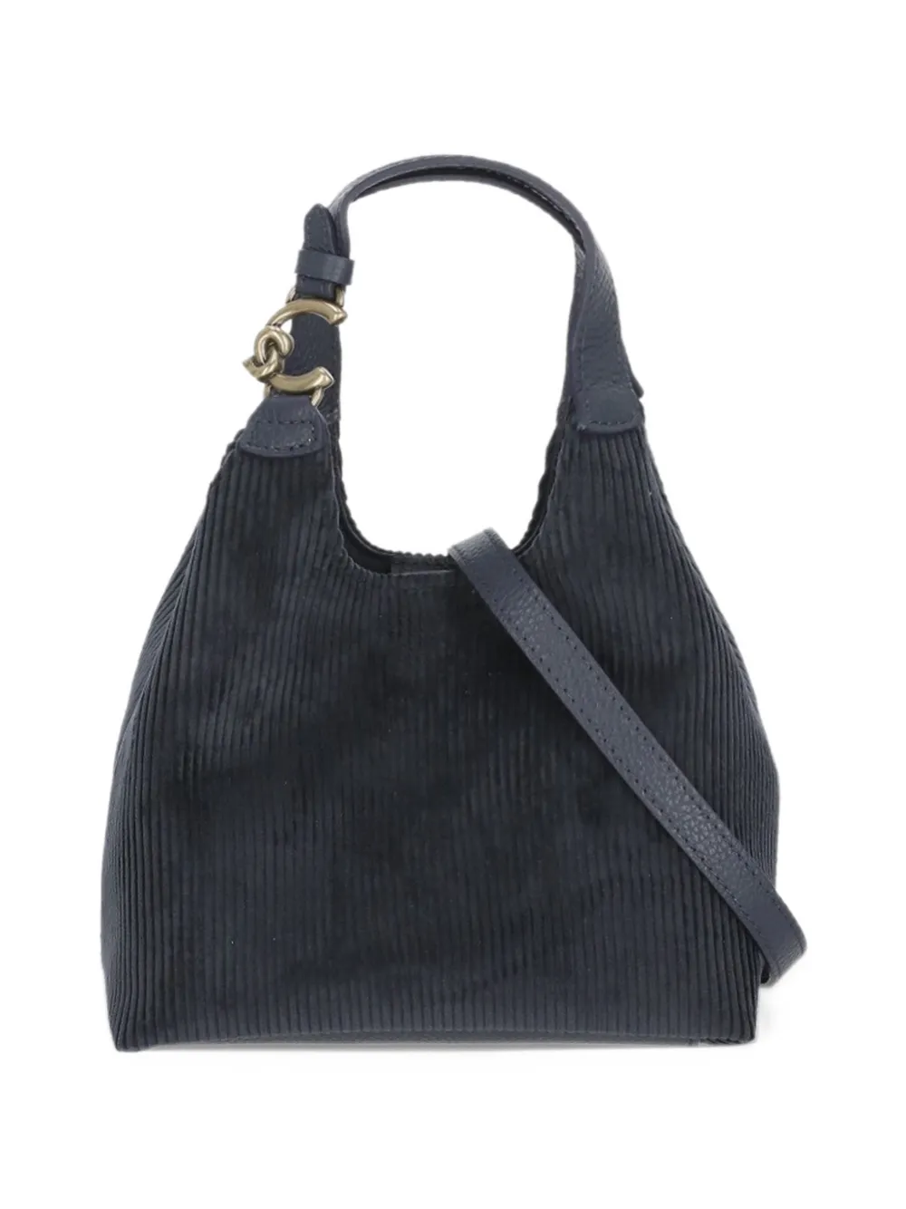 Coccinelle corduroy-effect tote bag Blauw