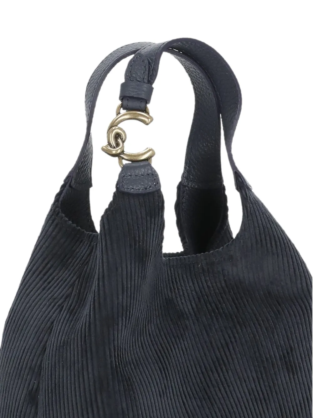 Coccinelle corduroy-effect tote bag Blauw