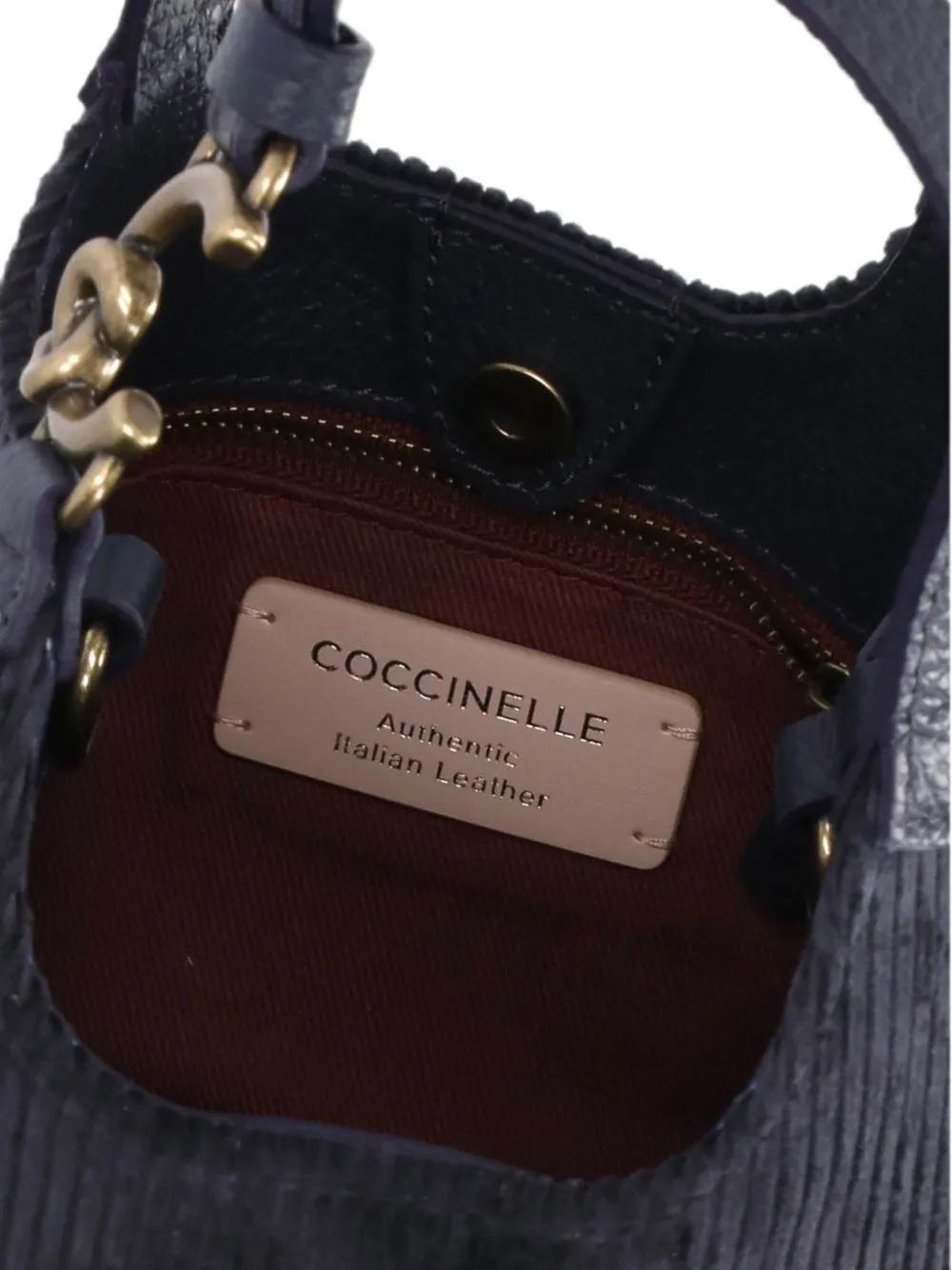 Coccinelle corduroy-effect tote bag Blauw