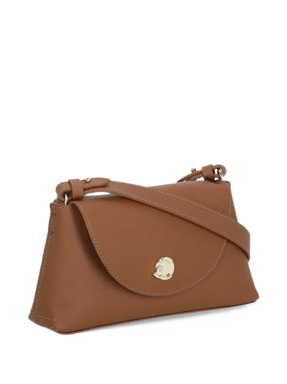 Coccinelle grainy leather shoulder bag Bruin