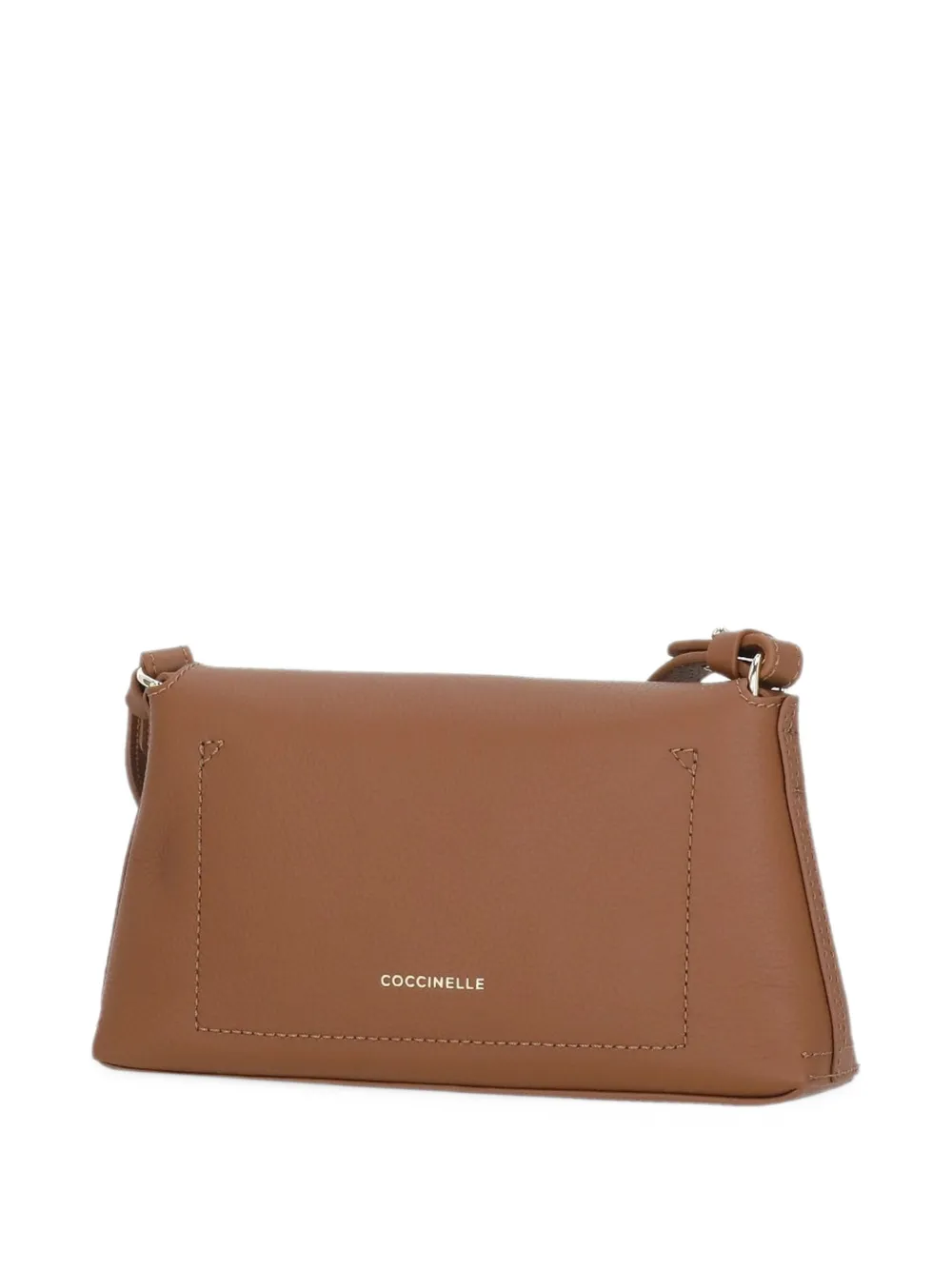 Coccinelle grainy leather shoulder bag Bruin