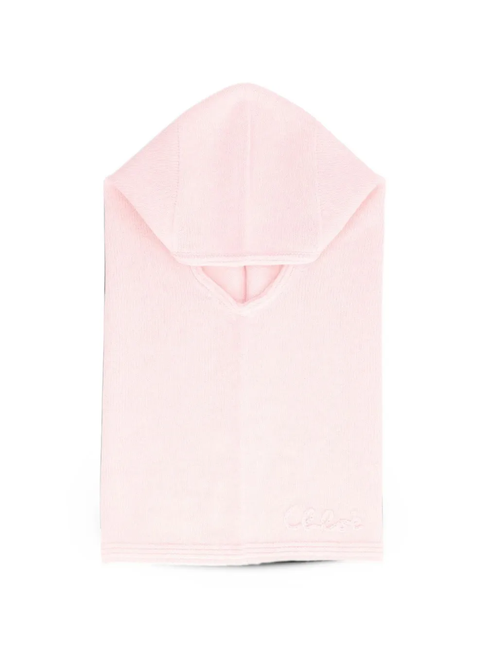 Chloé Iconic logo-embroidered balaclava Roze