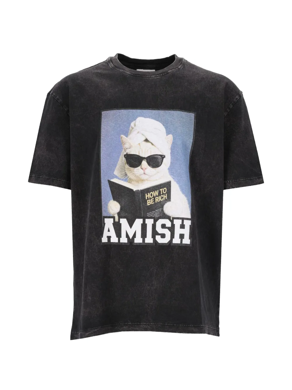 AMISH graphic-print cotton T-shirt - Noir AMISH graphic-print cotton T-shirt - Noir