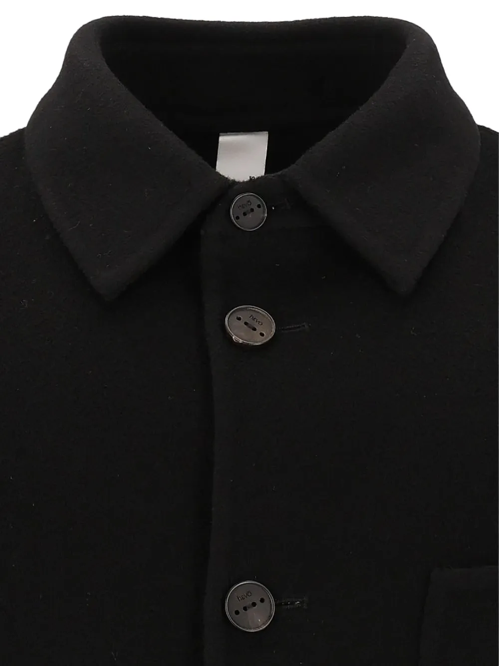 Hevo Bari wollen shirtjack met knopen Zwart