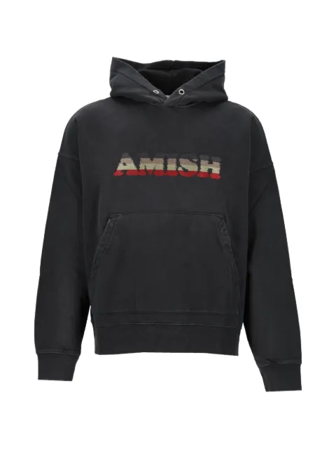 AMISH logo-embroidered Sun Fade hoodie
