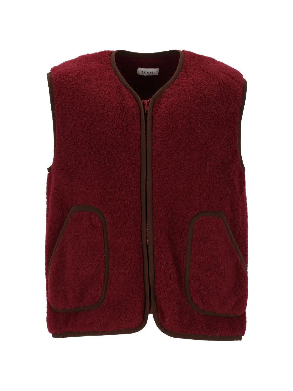 AMISH Yellowstone fleece-effect vest - Rouge AMISH Yellowstone fleece-effect vest - Rouge