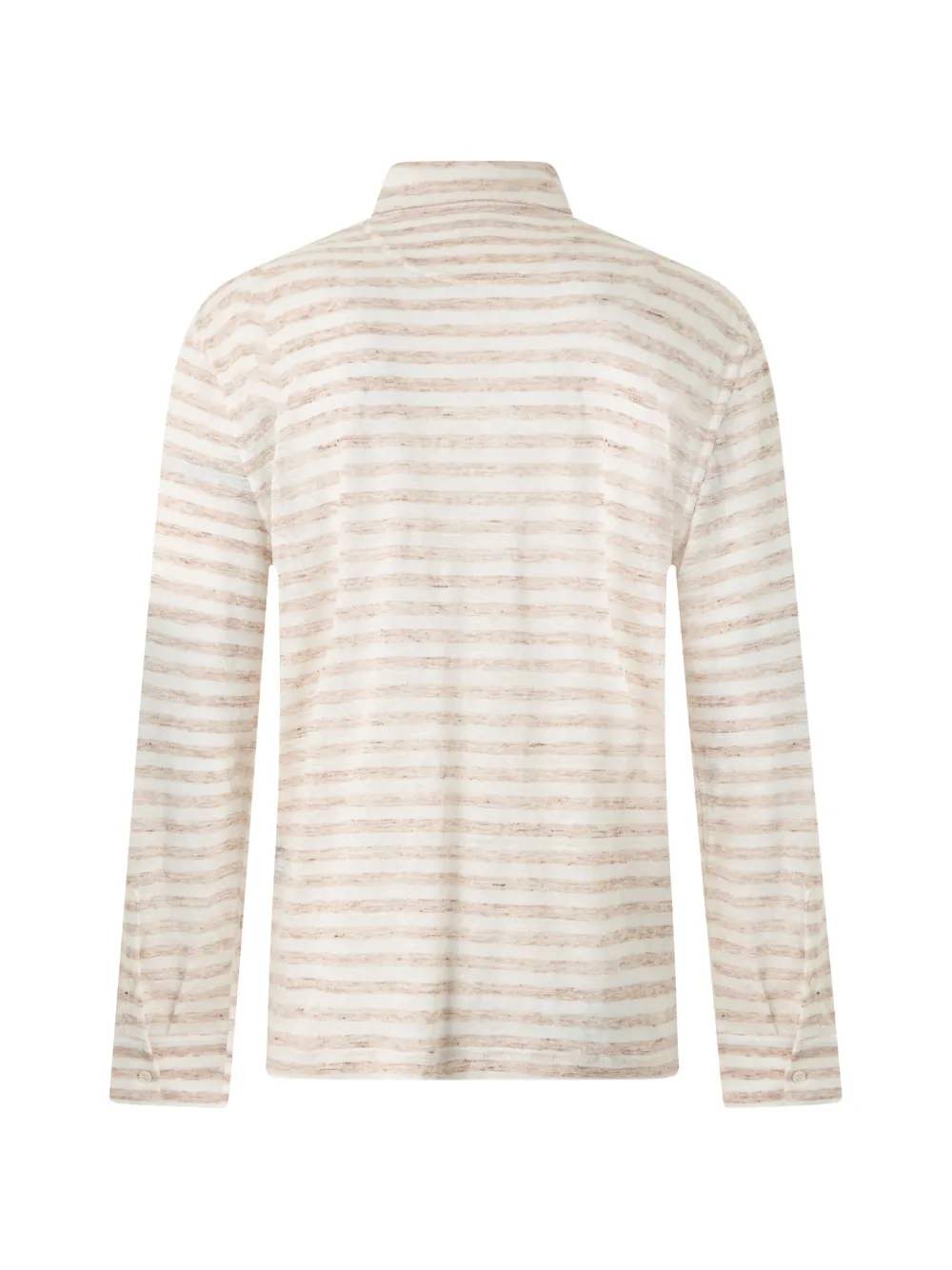 Fedeli striped long-sleeve polo shirt Beige