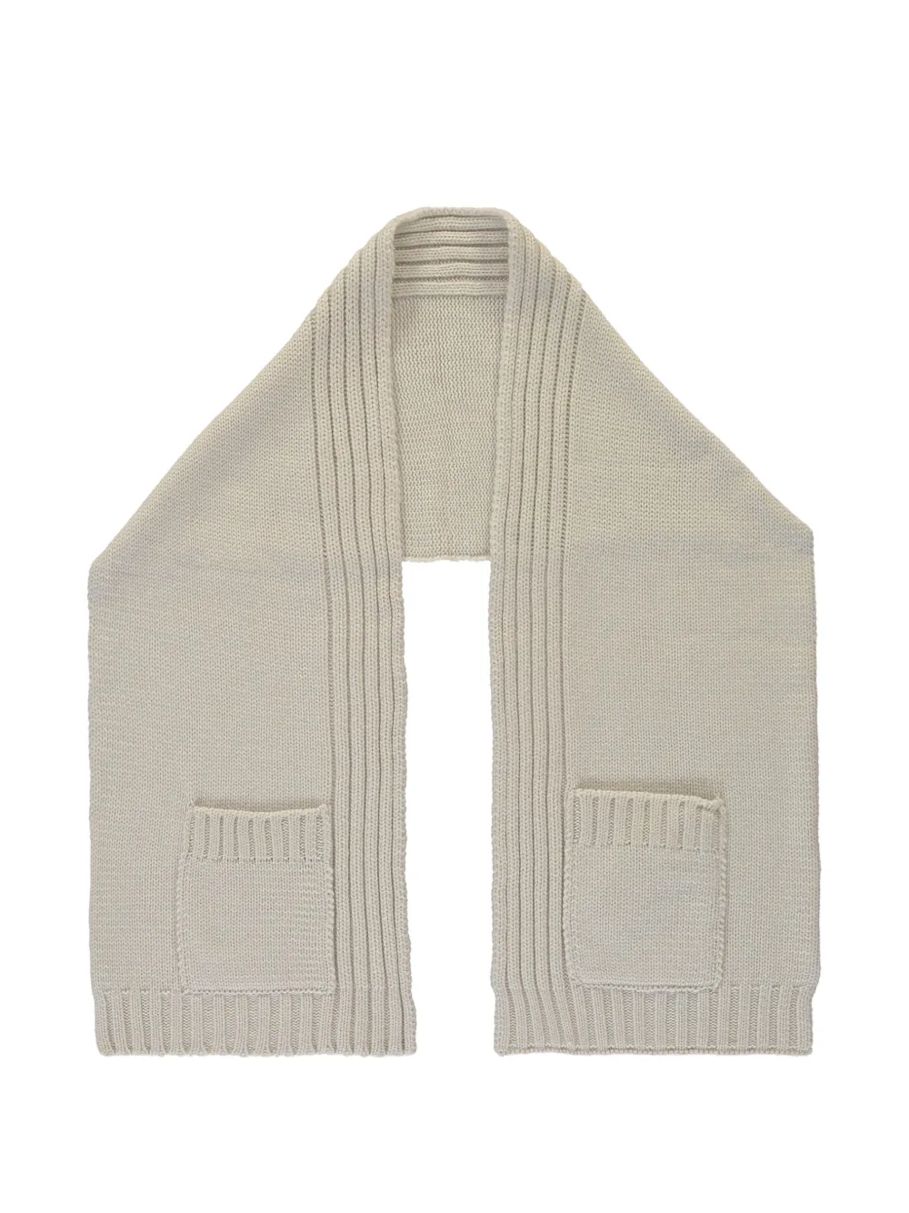 Moorer pocket-detail ribbed scarf - Toni neutri