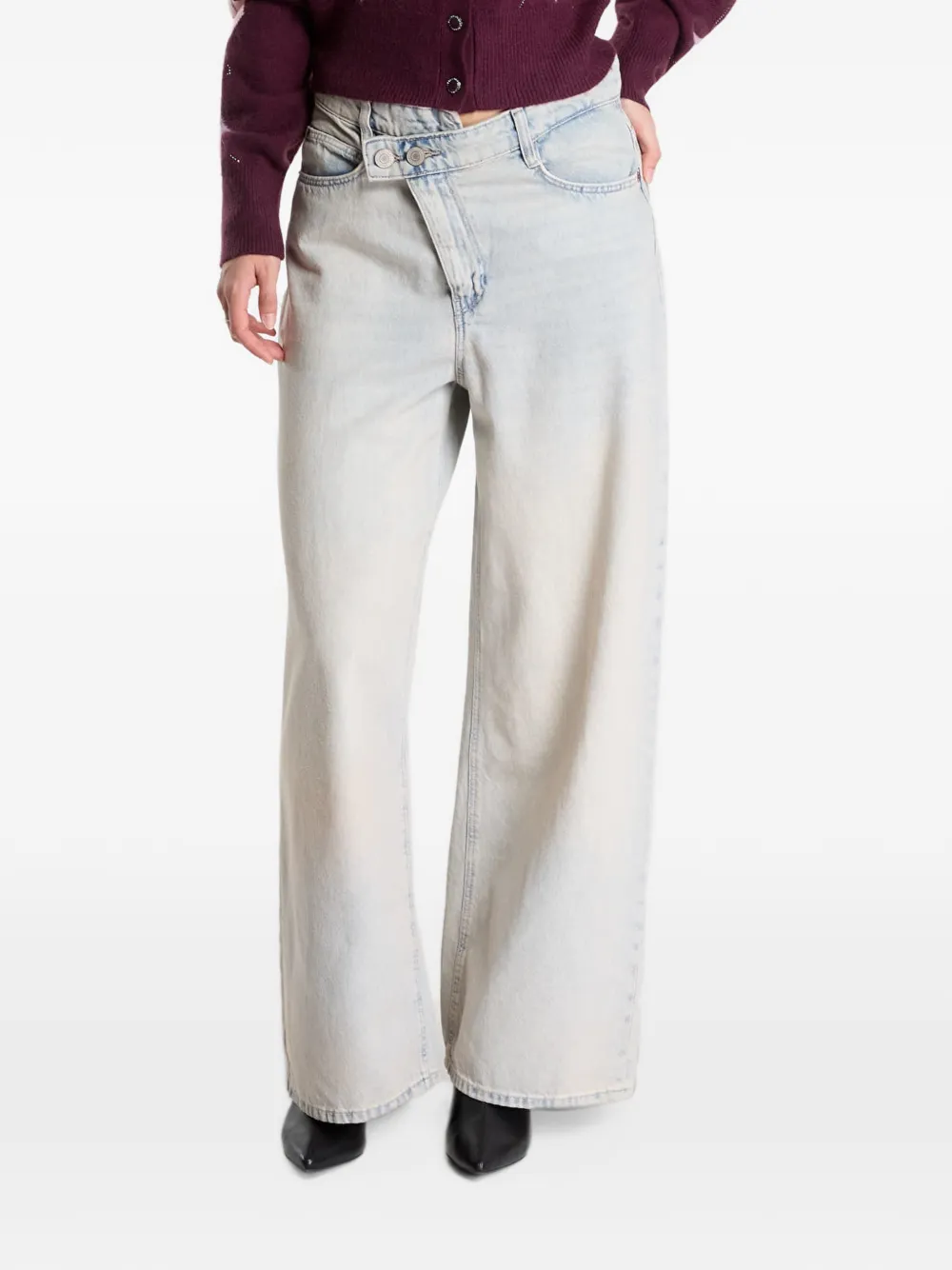 GUESS USA Bellflower asymmetric jeans Blauw