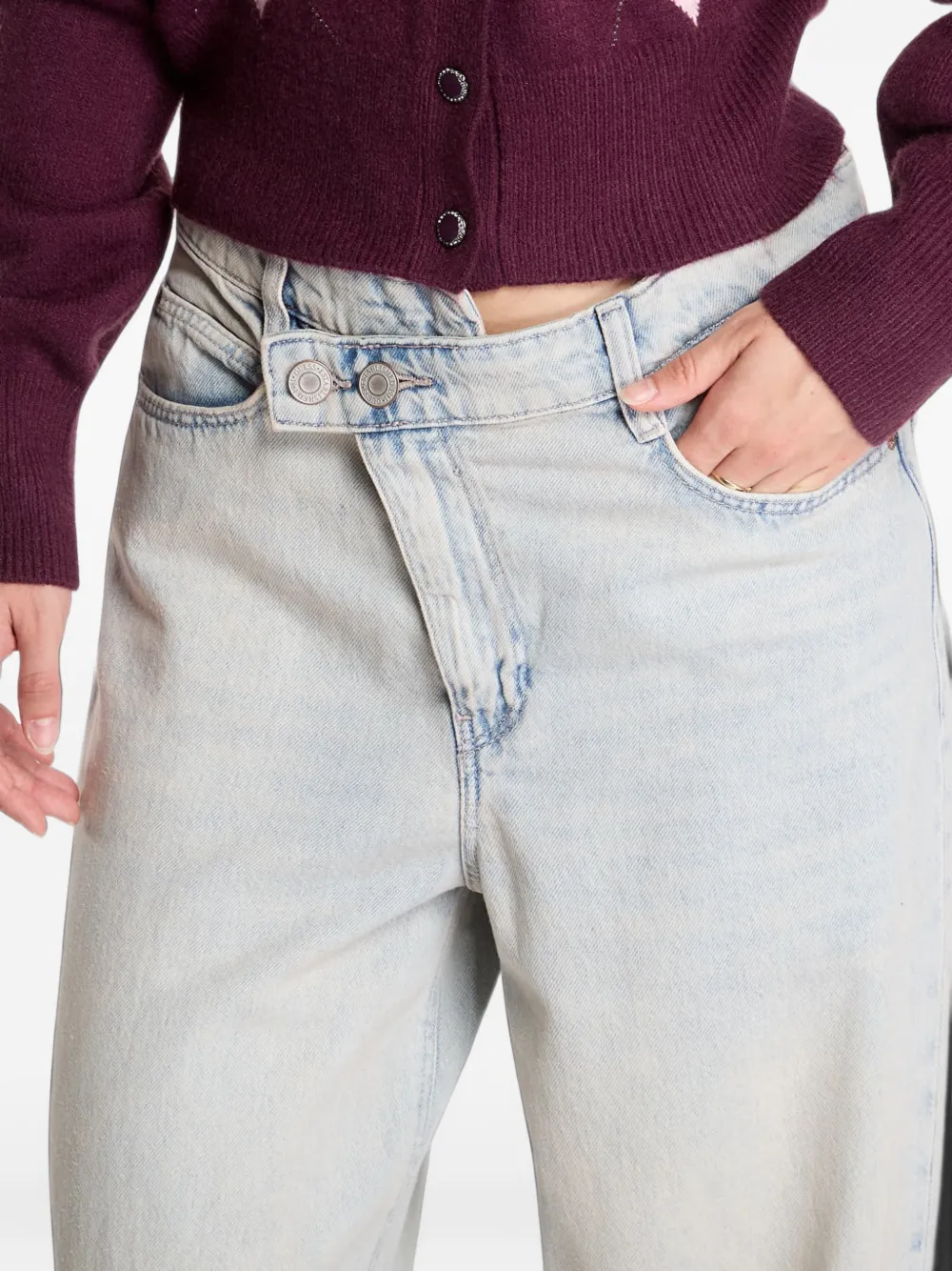 GUESS USA Bellflower asymmetric jeans Blauw