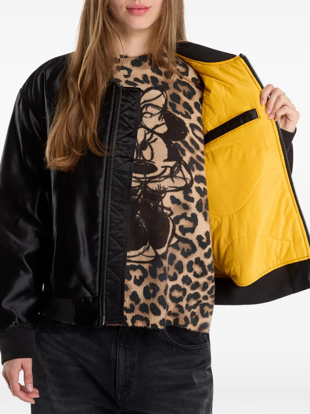 Vans satin-finish bomber jacket Zwart