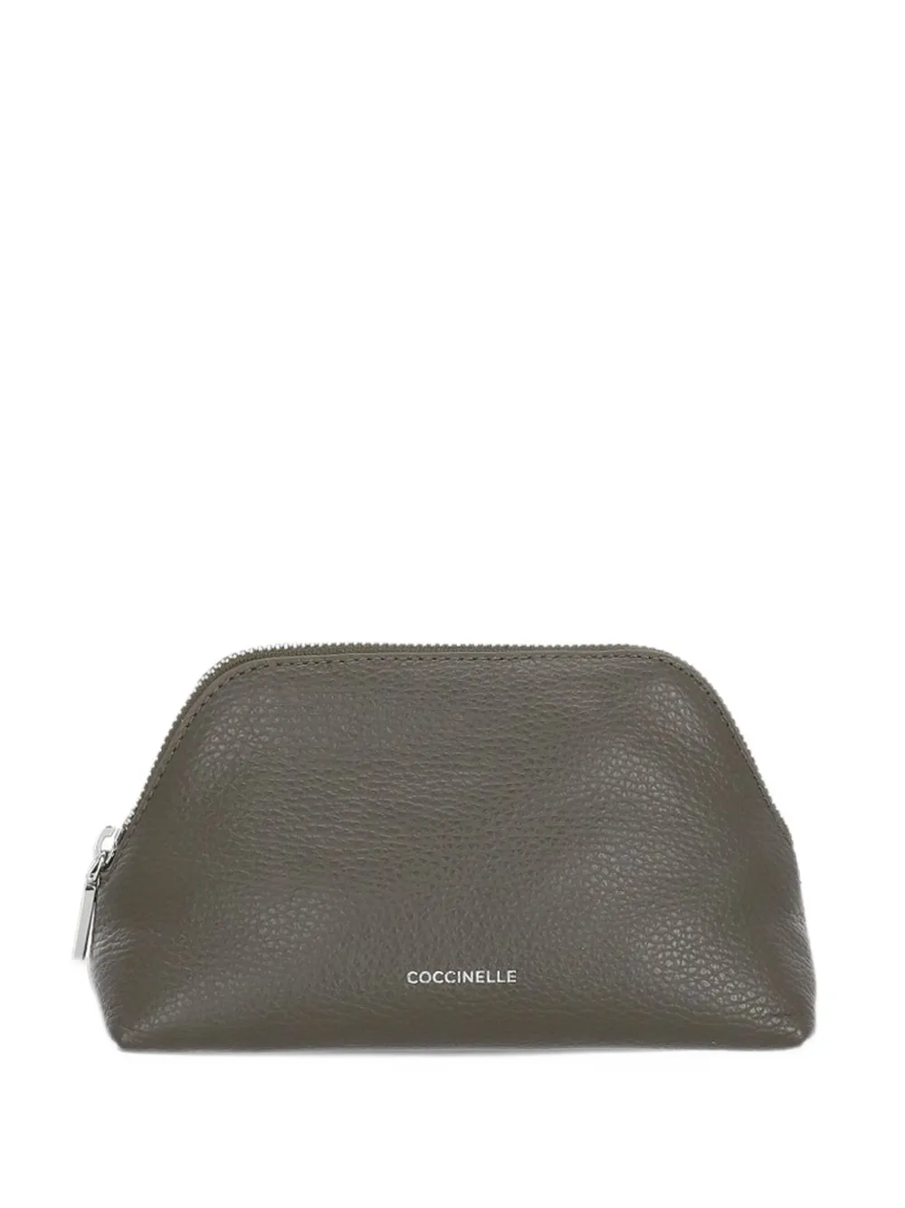 Coccinelle pebbled leather clutch - Grigio