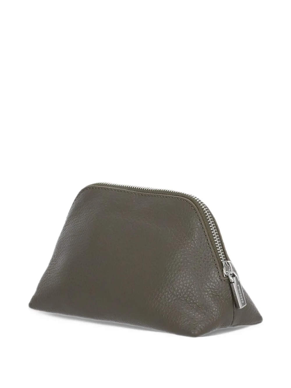 Coccinelle pebbled leather clutch Grijs