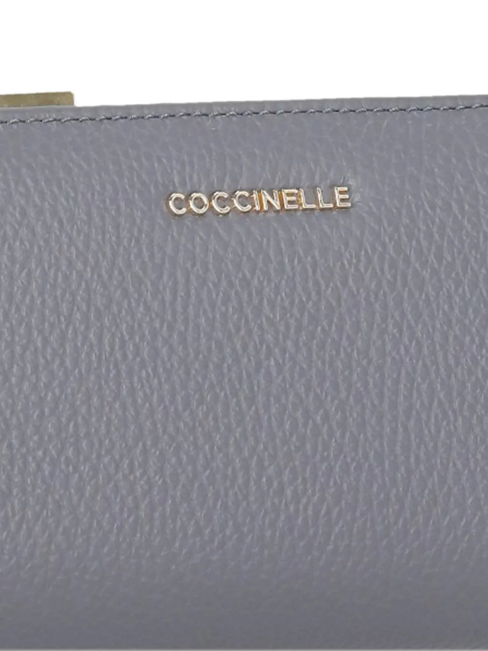 Coccinelle C-Me portemonnee van leer met textuur Grijs