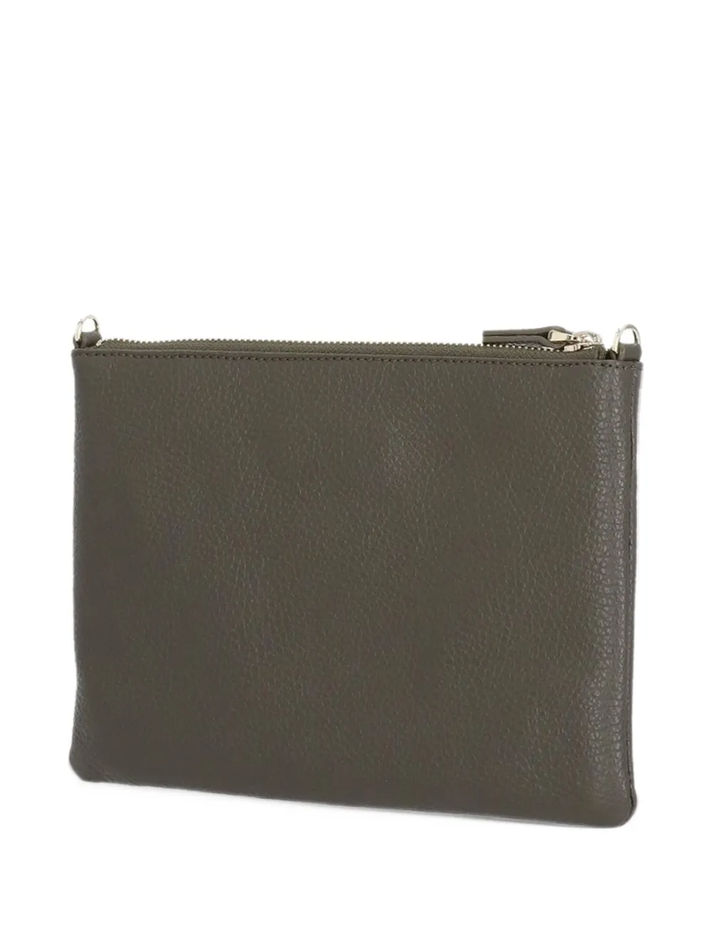 Coccinelle grained-leather clutch bag Grijs
