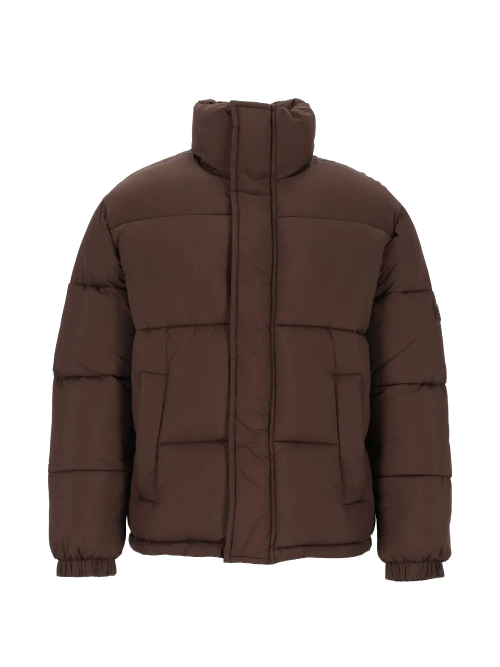 Maison Kitsuné quilted high-neck coat Bruin